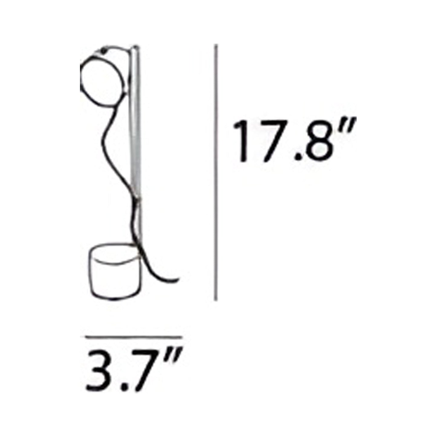 Post LED Table Lamp - line drawing.
