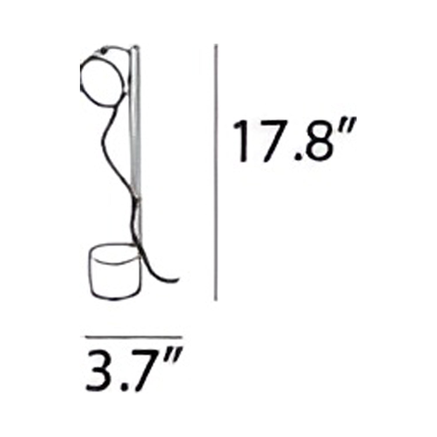 Post LED Table Lamp - line drawing.