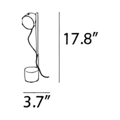 Post LED Table Lamp - line drawing.