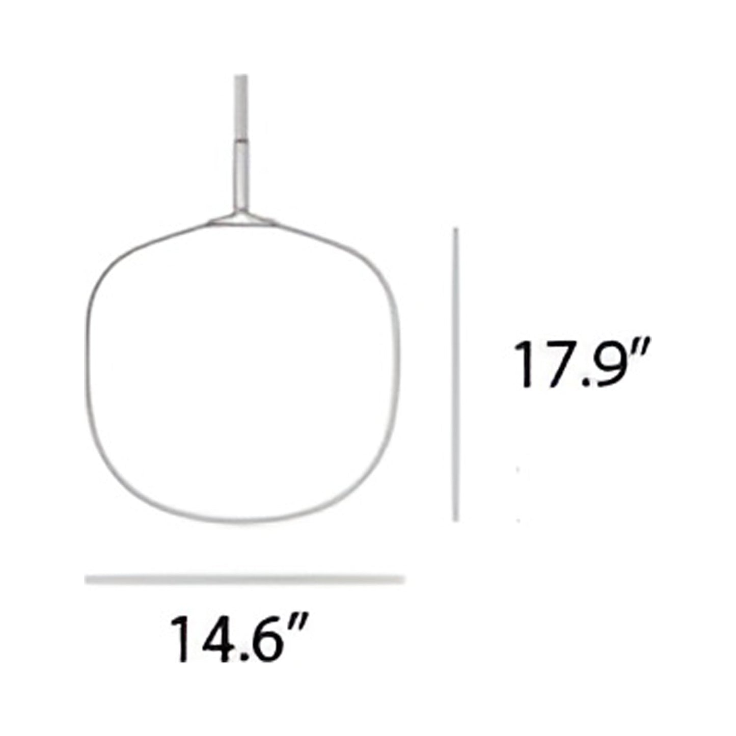 Rime Pendant Light - line drawing.