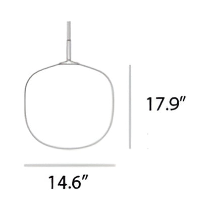 Rime Pendant Light - line drawing.