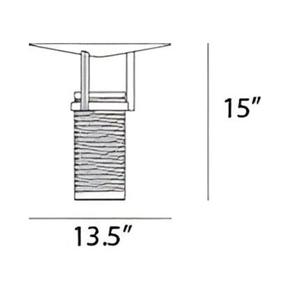 Set LED Table Lamp - line drawing.