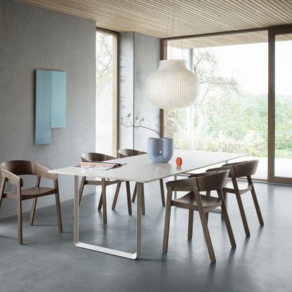 Strand Closed Pendant Light in dining room.