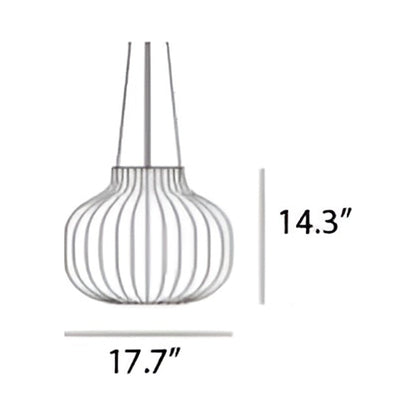 Strand Closed Pendant Light - line drawing.