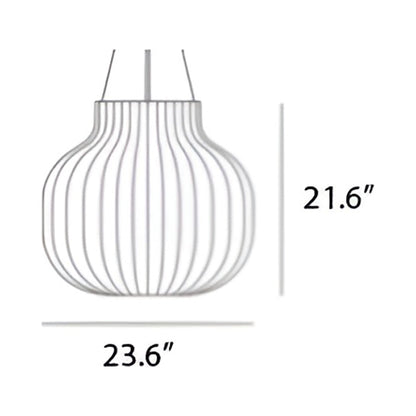 Strand Closed Pendant Light - line drawing.