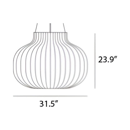 Strand Closed Pendant Light - line drawing.
