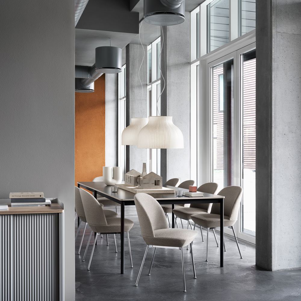 Strand Open Pendant Light in dining room.