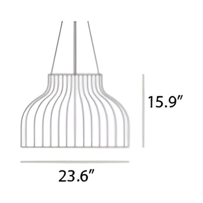 Strand Open Pendant Light - line drawing.