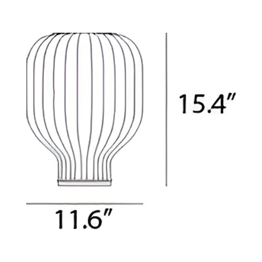 Strand Table Lamp - line drawing.