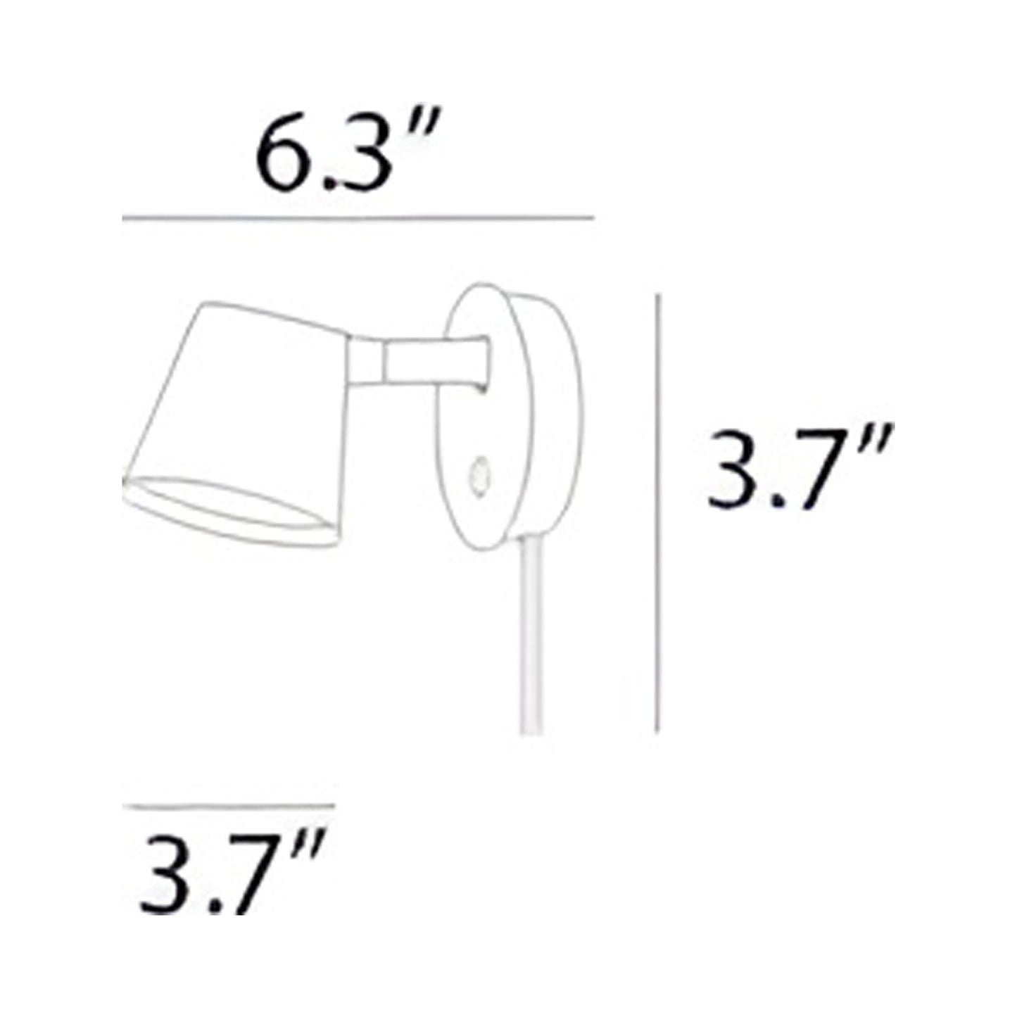 Tip LED Wall Light - line drawing.