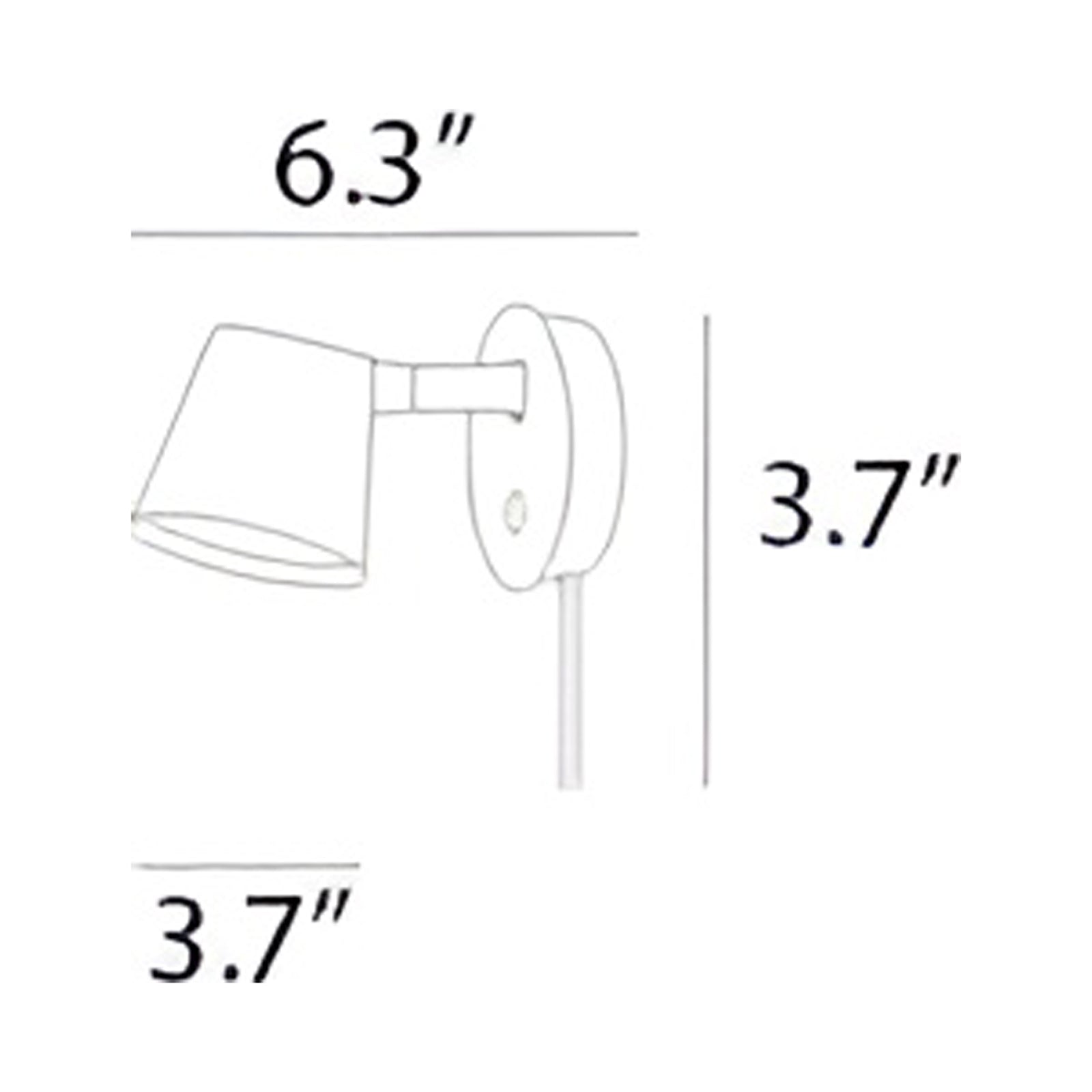 Tip LED Wall Light - line drawing.