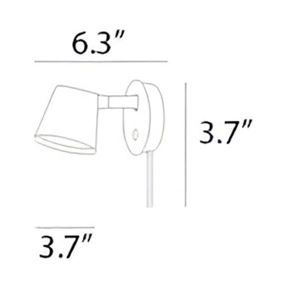 Tip LED Wall Light - line drawing.