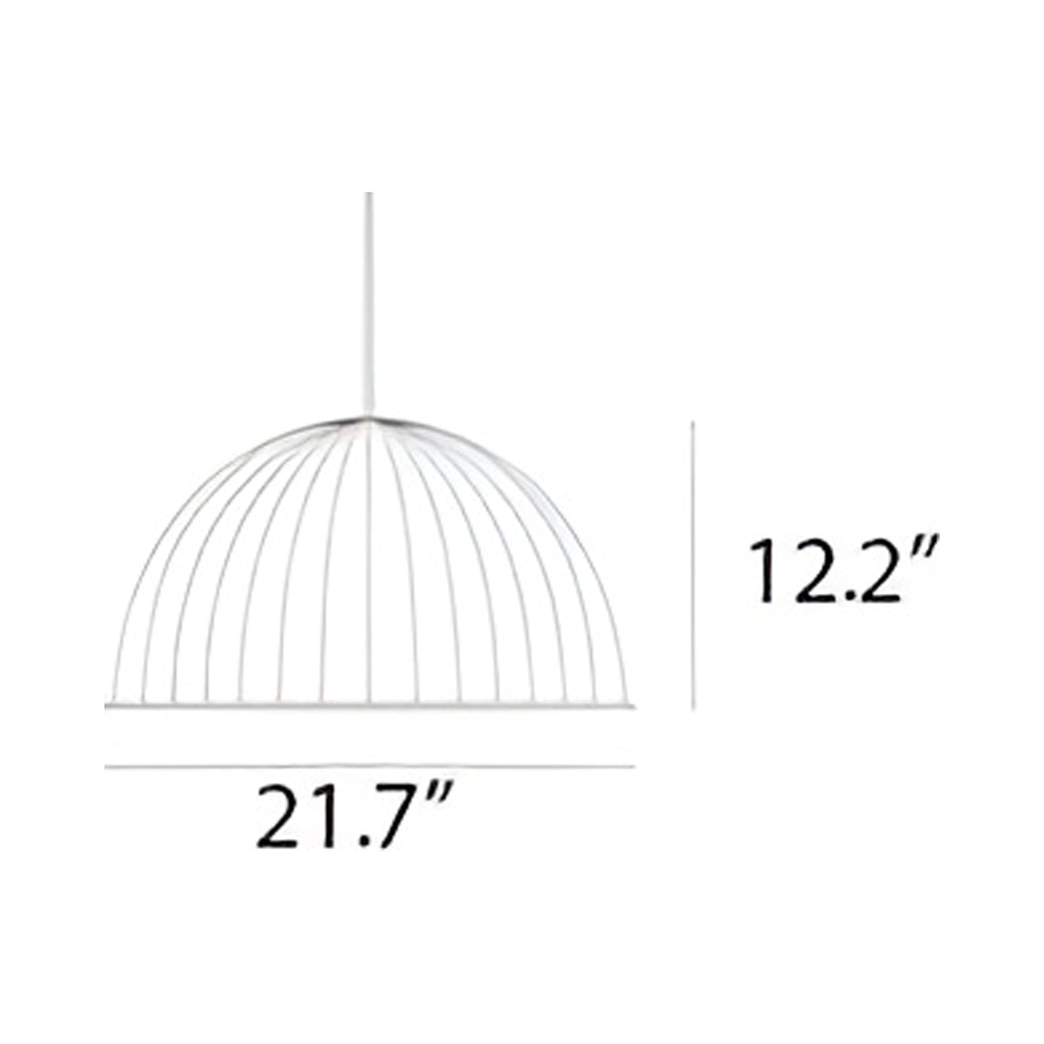 Under The Bell Pendant Light - line drawing.