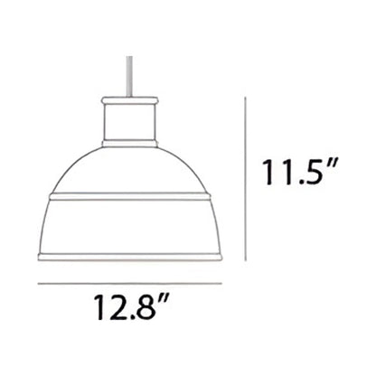 Unfold Pendant Light - line drawing.