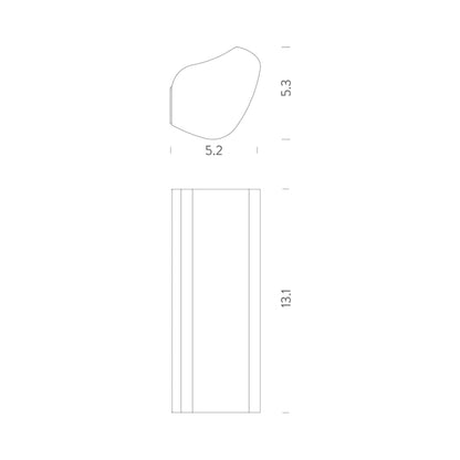 Applique Radieuse Wall Light - line drawing.