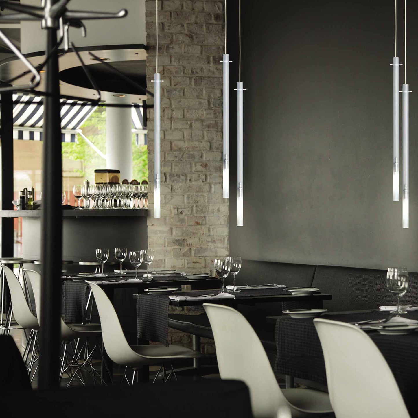 Canna Nuda Pendant Light in restaurant.