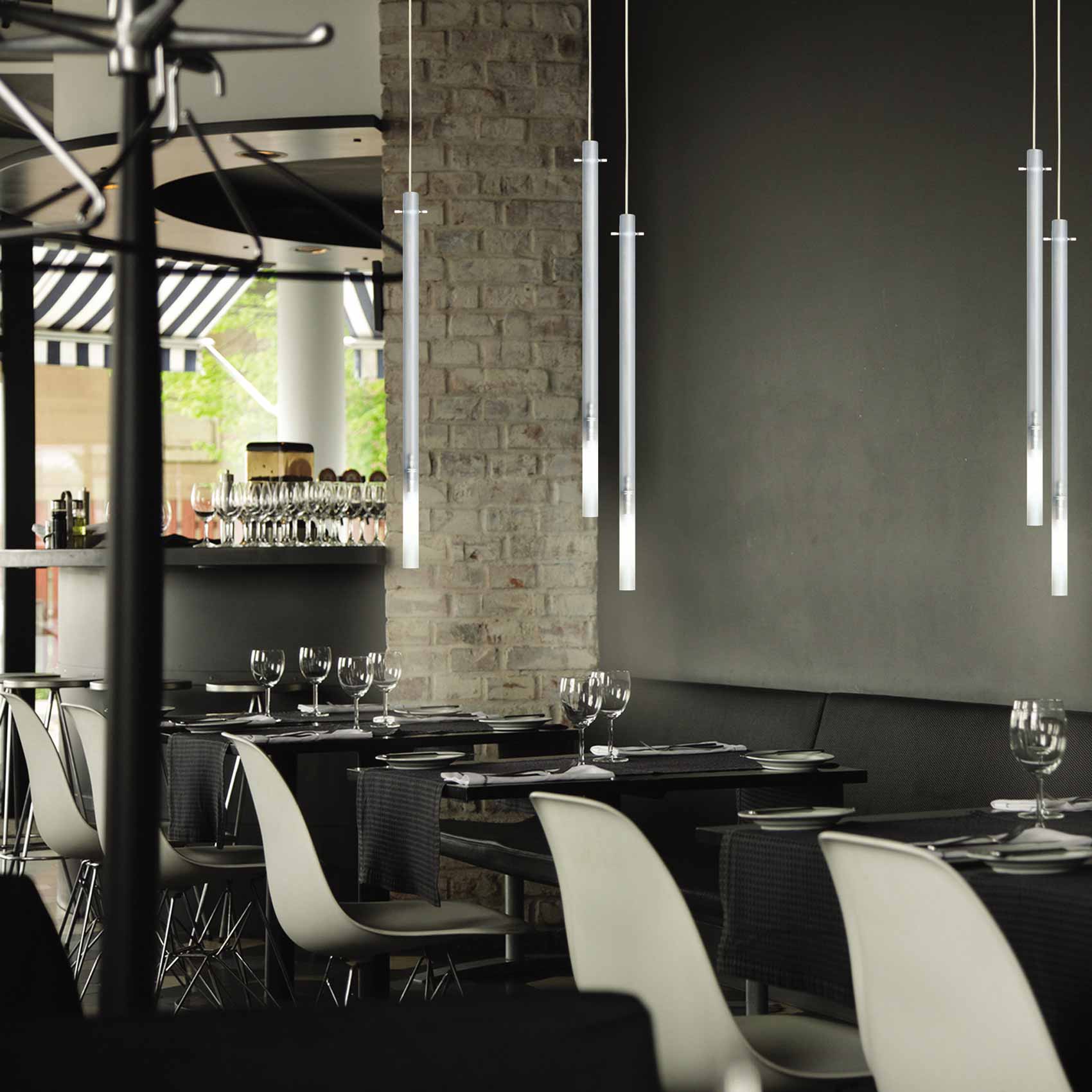 Canna Nuda Pendant Light in restaurant.