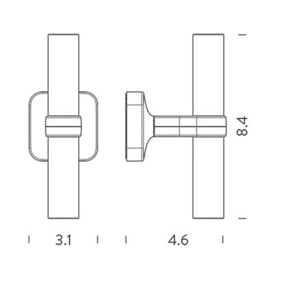 Crown Single Wall Light - line drawing.