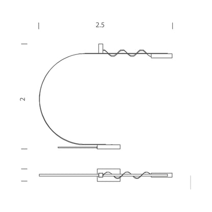 Cupido LED Table Lamp - line drawing.