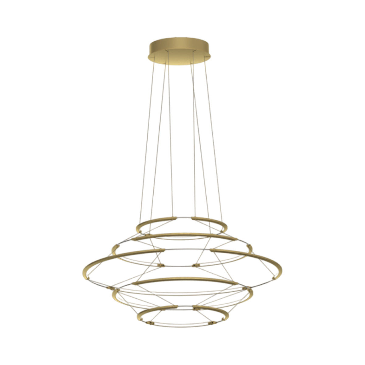 Drop LED Pendant Light in Satin Gold (13-Inch).