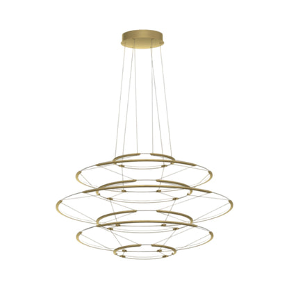 Drop LED Pendant Light in Satin Gold (19.6-Inch).