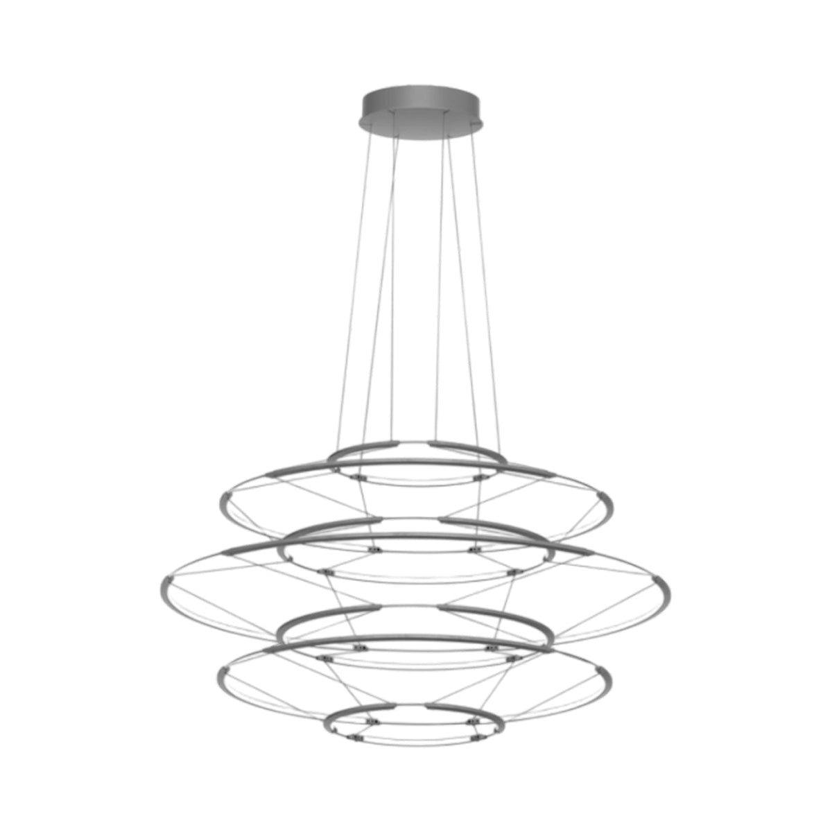 Drop LED Pendant Light in Satin Silver (19.6-Inch).