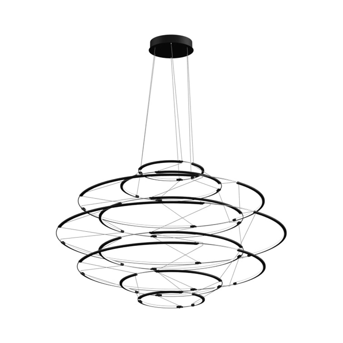 Drop LED Pendant Light in Black (25.6-Inch).