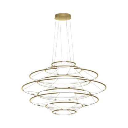Drop LED Pendant Light in Satin Gold (25.6-Inch).
