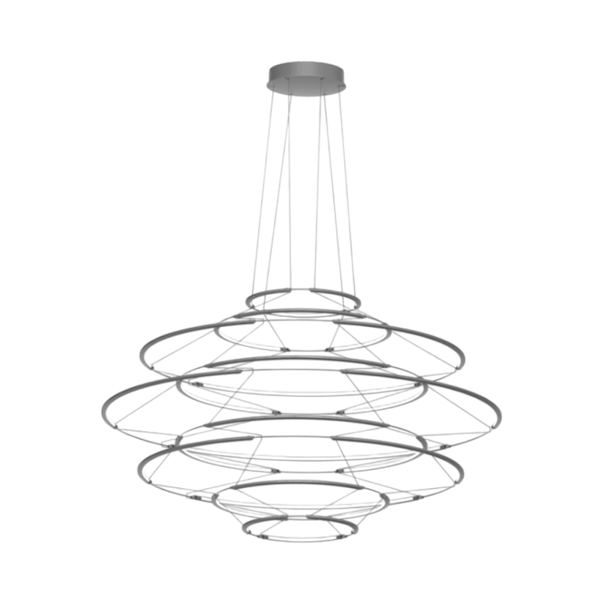 Drop LED Pendant Light in Satin Silver (25.6-Inch).
