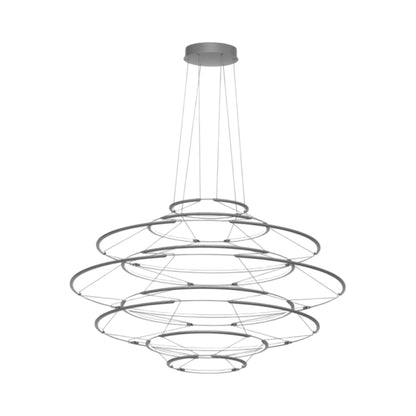 Drop LED Pendant Light in Satin Silver (25.6-Inch).