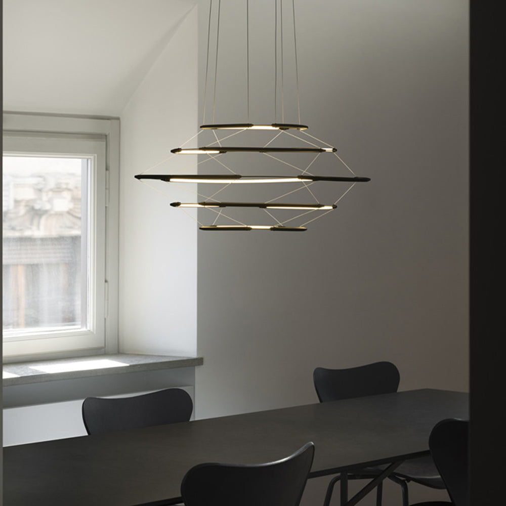Drop LED Pendant Light in living room.