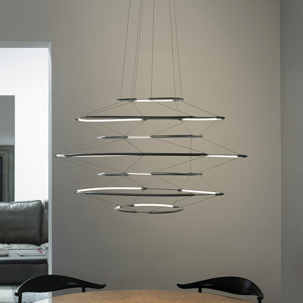 Drop LED Pendant Light in living room.