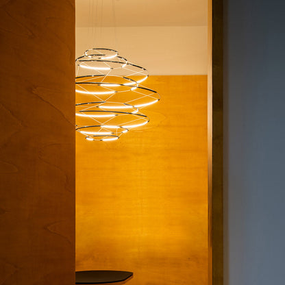 Drop LED Pendant Light in living room.