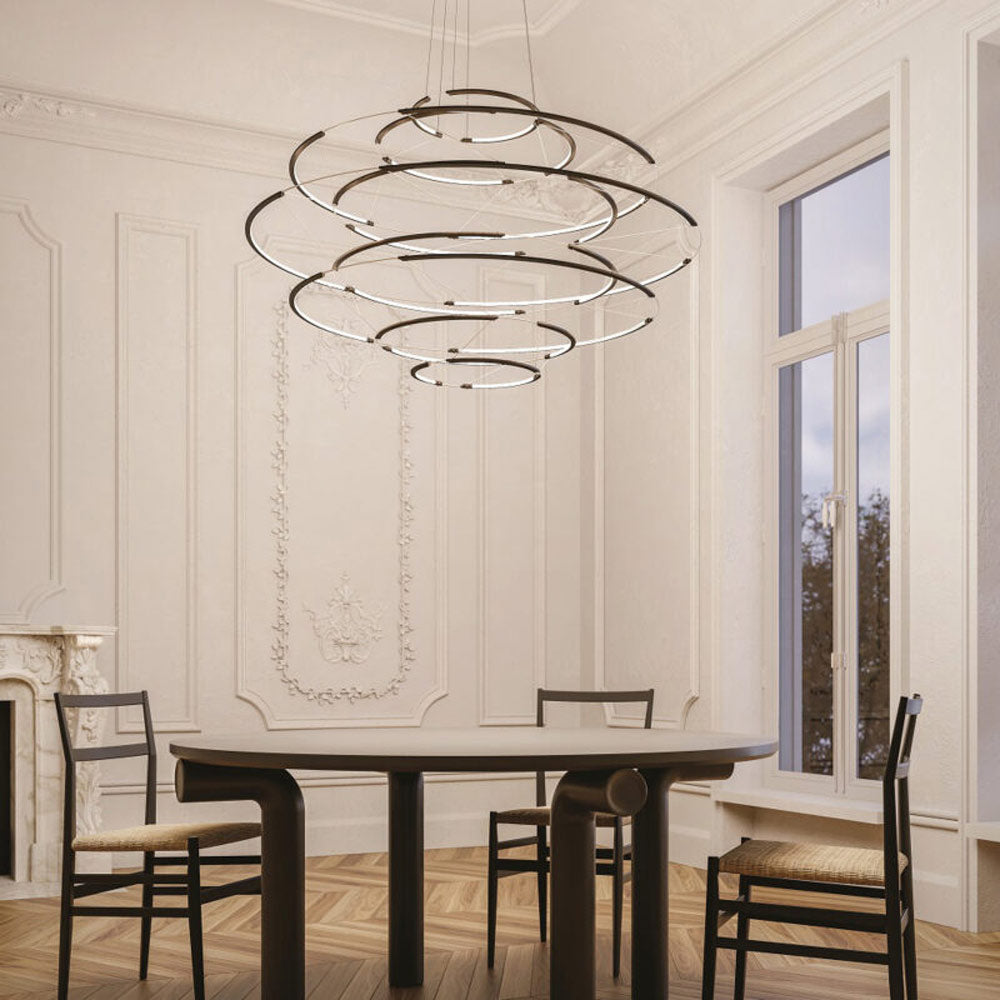 Drop LED Pendant Light in living room.