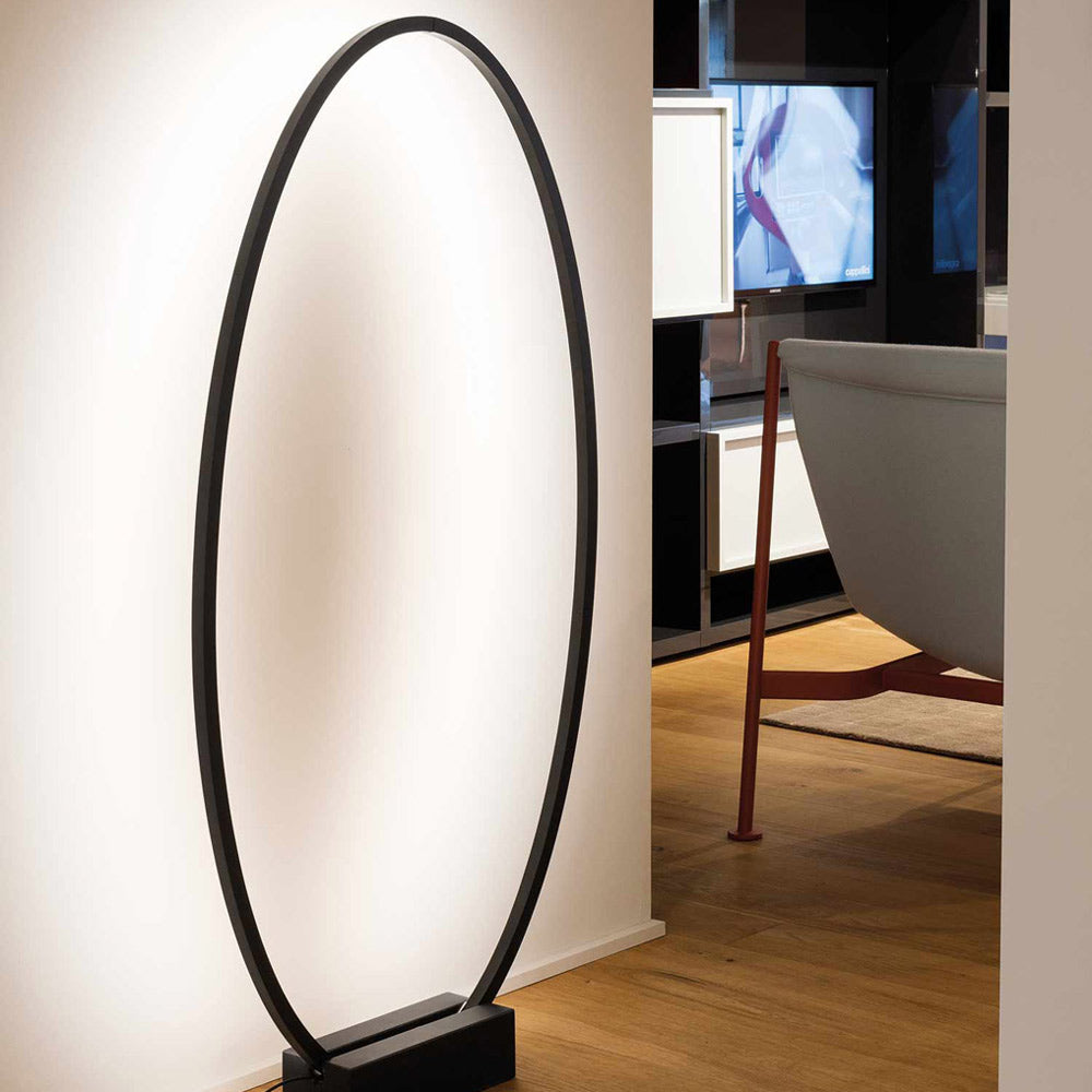 Ellisse LED Floor / Wall Light in living room.