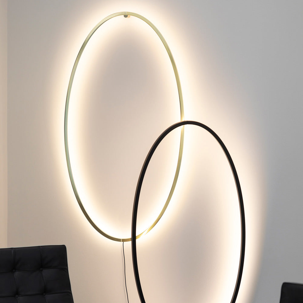 Ellisse LED Floor / Wall Light in living room.