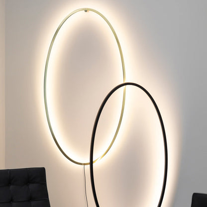 Ellisse LED Floor / Wall Light in living room.