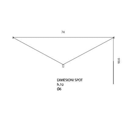 Halyard LED Pendant Light - line drawing.