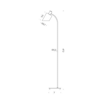 Lampe de Bureau Floor Lamp - line drawing.