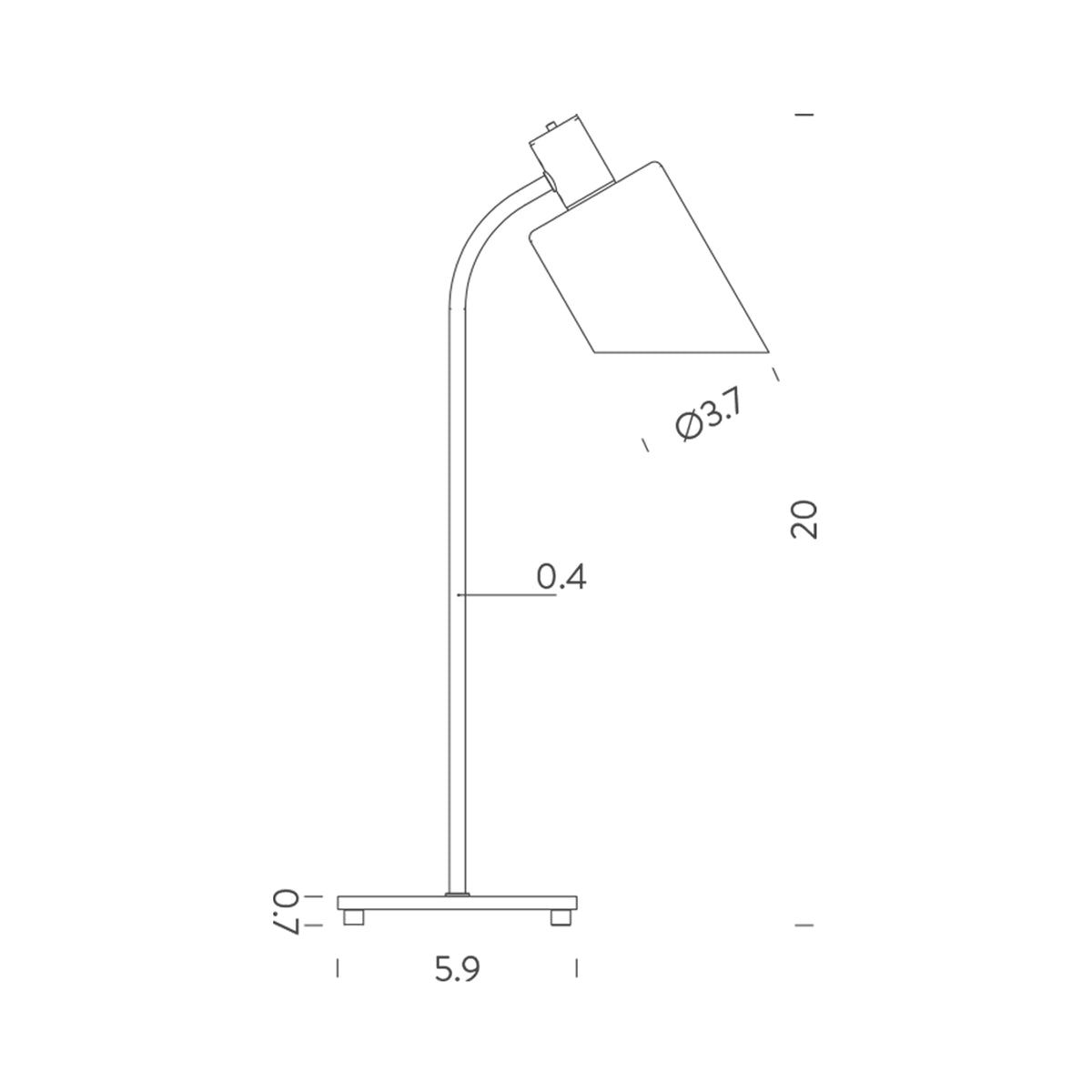 Lampe de Bureau Table Lamp - line drawing.