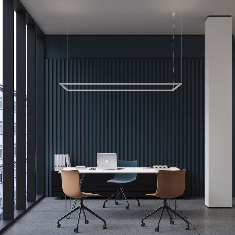 Linescapes Desk Matrix Vertical LED Pendant Light in office.