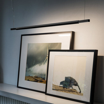 Linescapes Horizontal LED Pendant Light in living room.