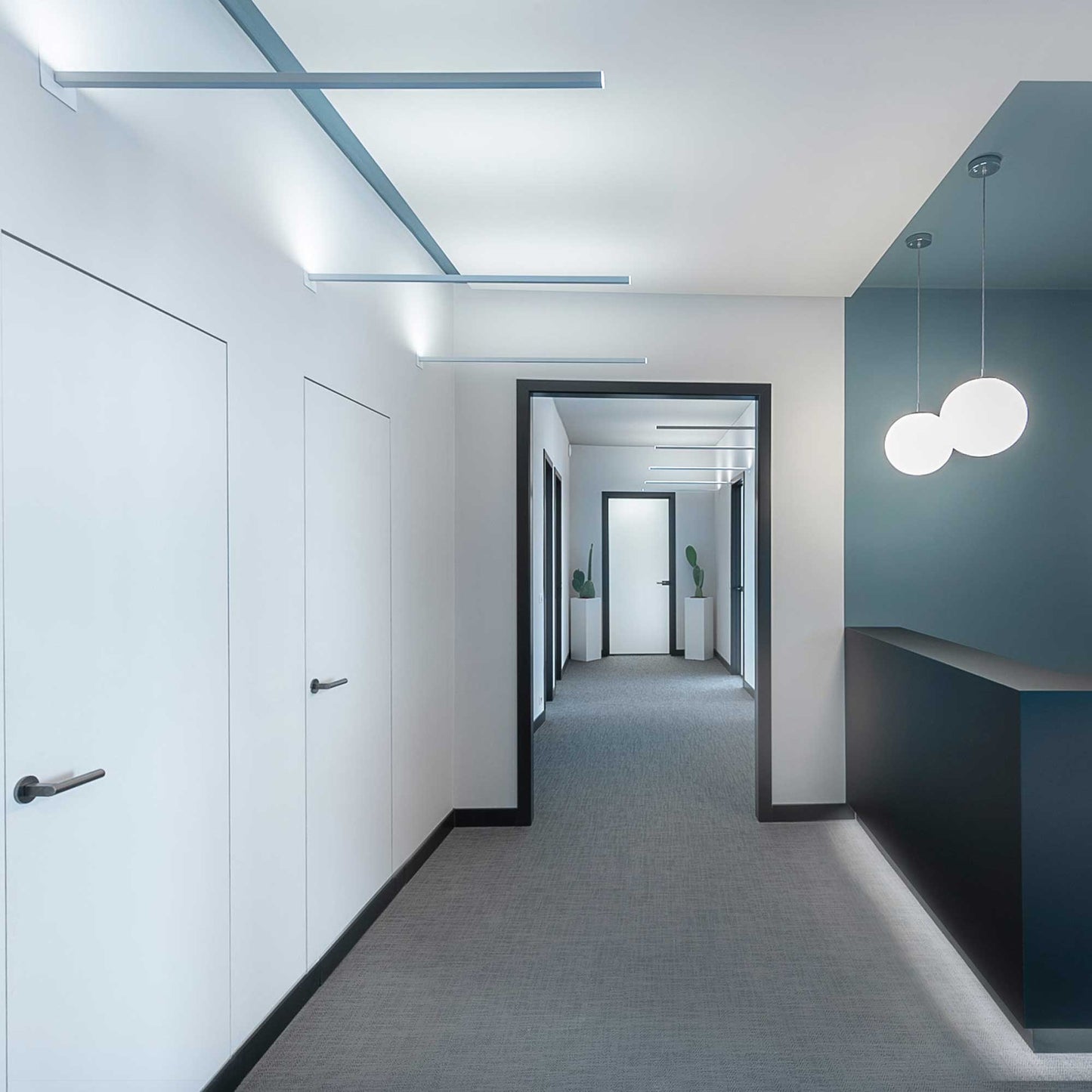 Linescapes LED Wall Light in hallway.