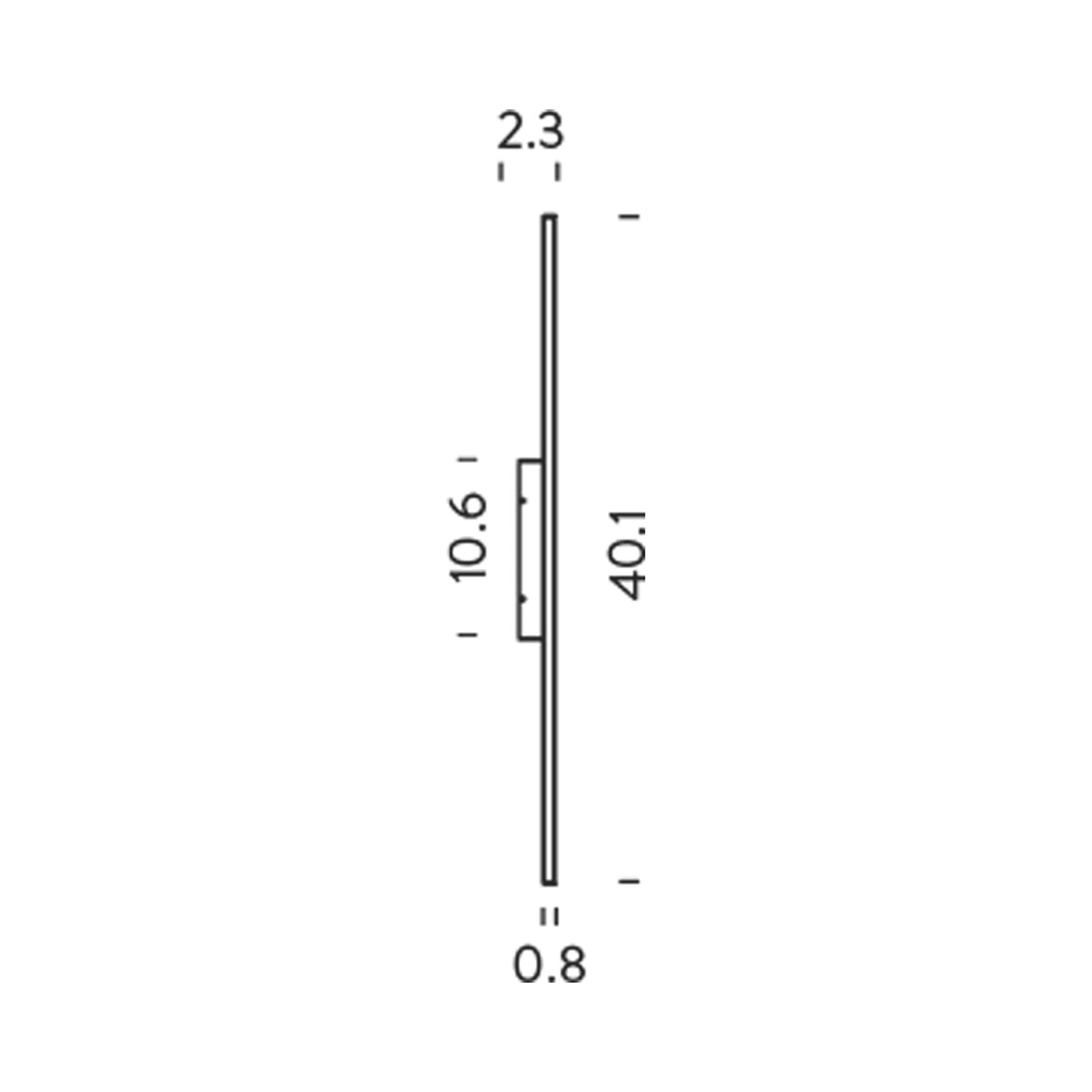 Linescapes Linear LED Wall Light - line drawing.