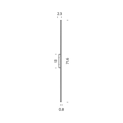 Linescapes Linear LED Wall Light - line drawing.