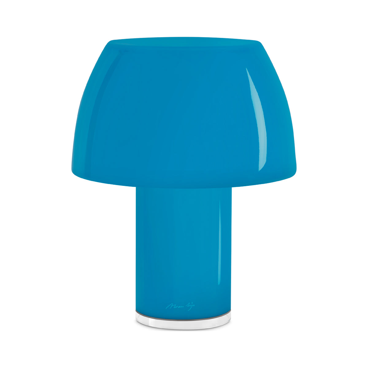 Lorosae LED Rechargeable Table Lamp in Ocean Blue.