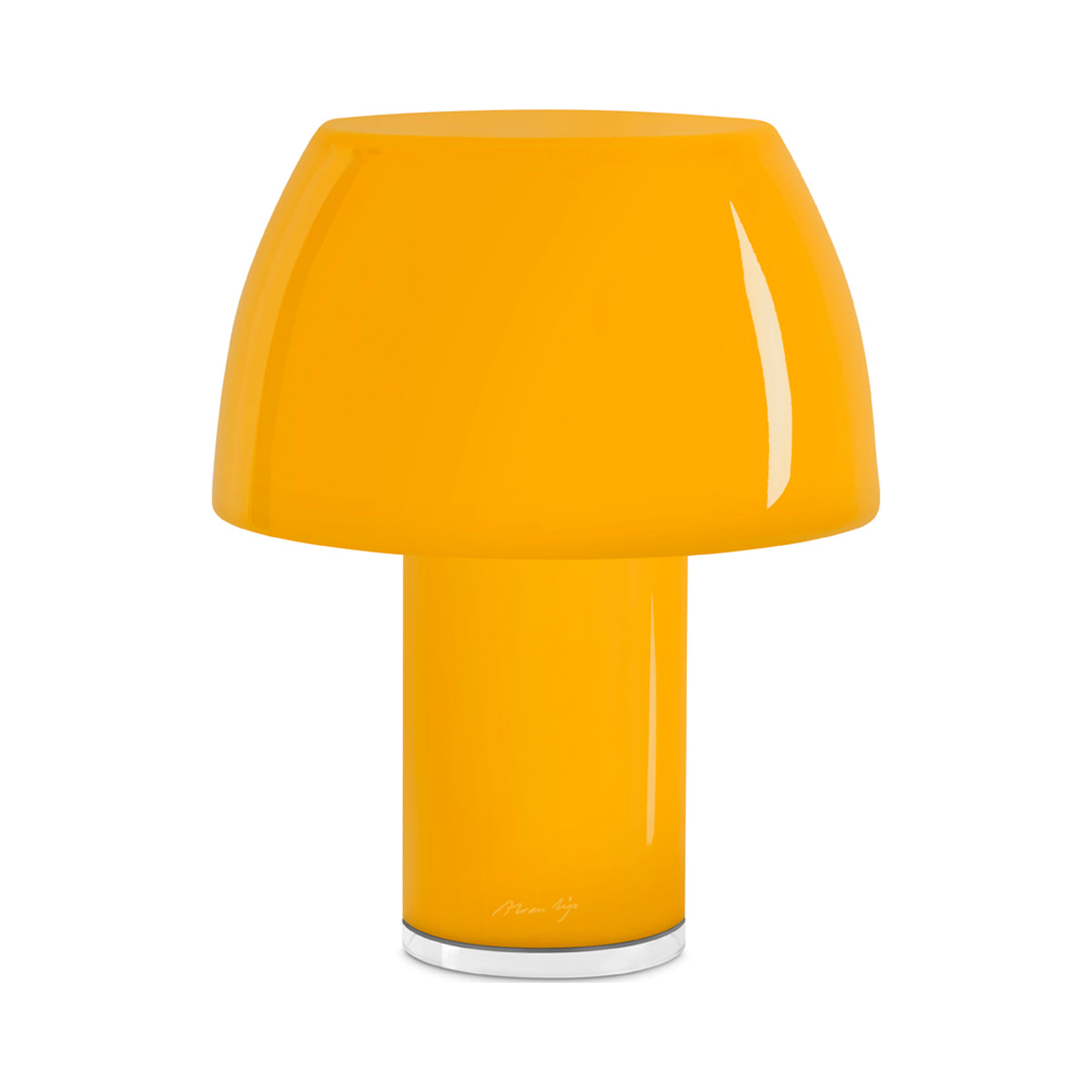 Lorosae LED Rechargeable Table Lamp in Sorrento Yellow.
