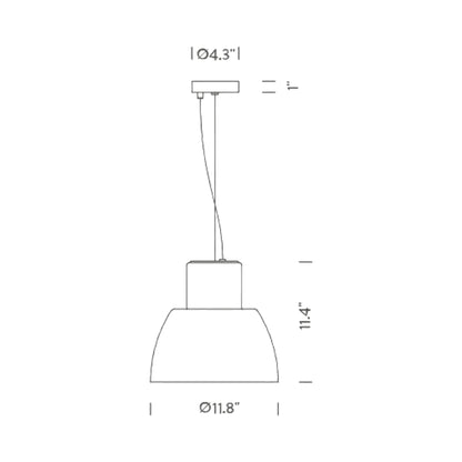 Lorosae Pendant Light - line drawing.