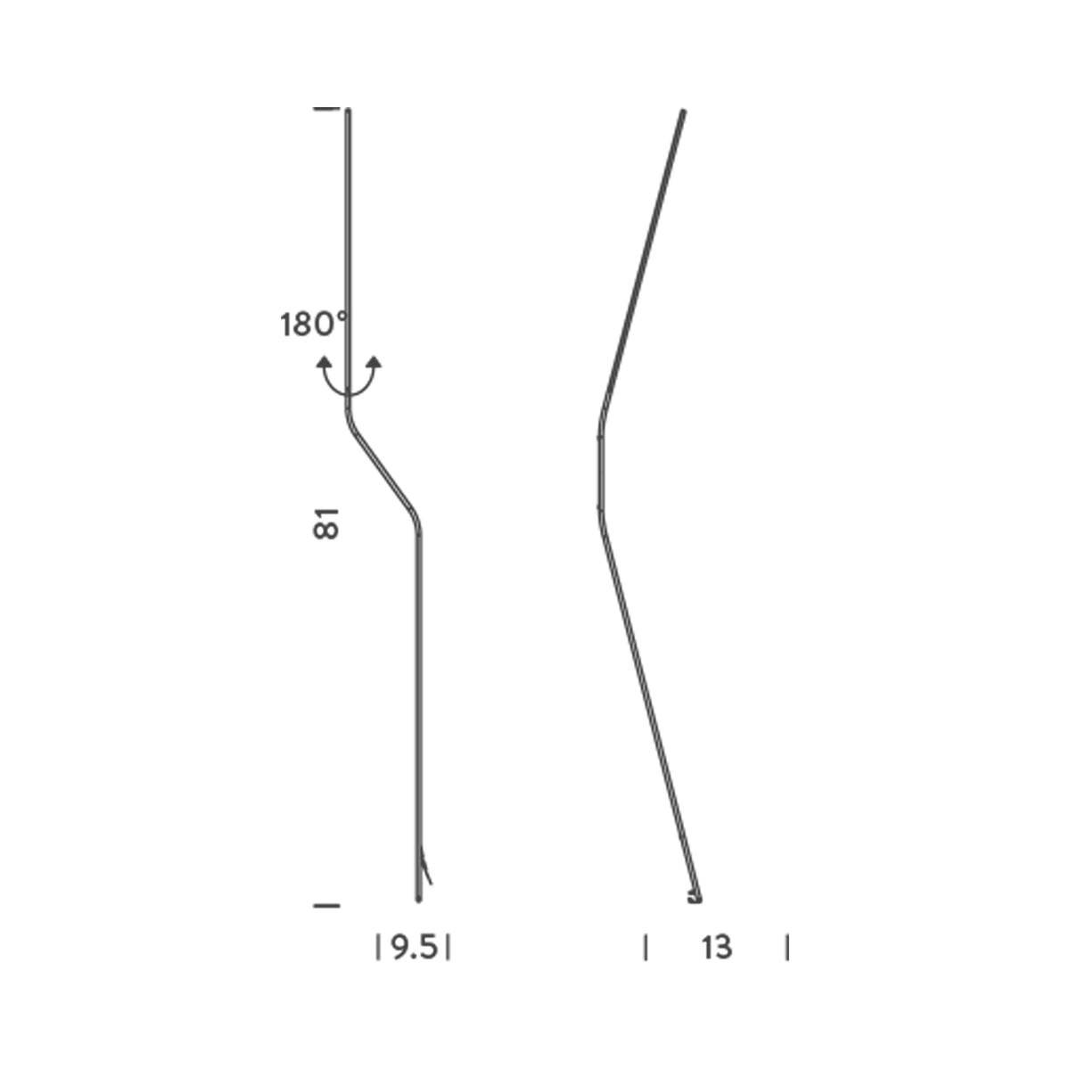 Neo LED Floor Lamp - line drawing.