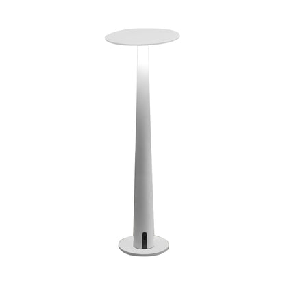 Portofino LED Rechargeable Table Lamp in White.